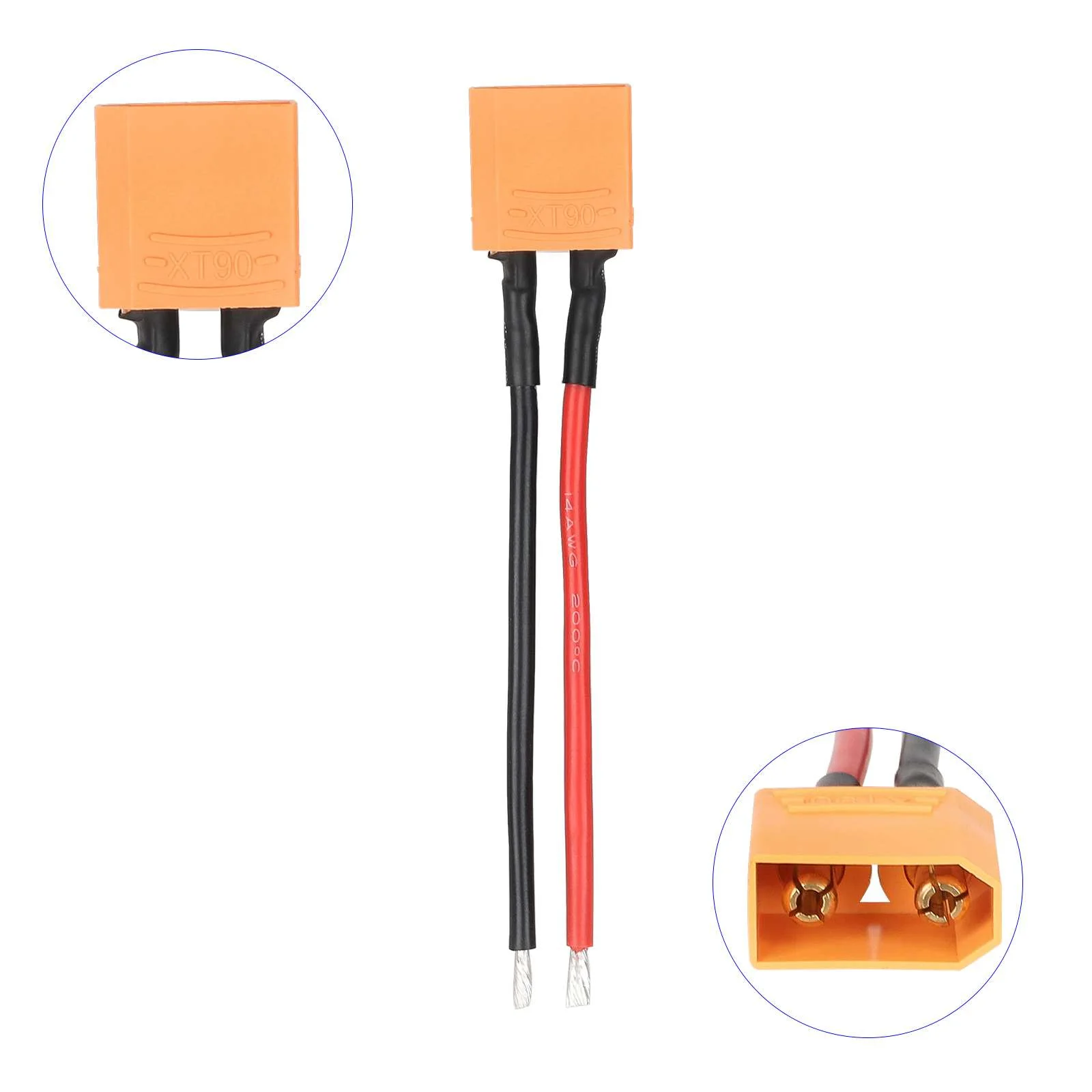 Mufa XT90 cu cablu (10cm) M
